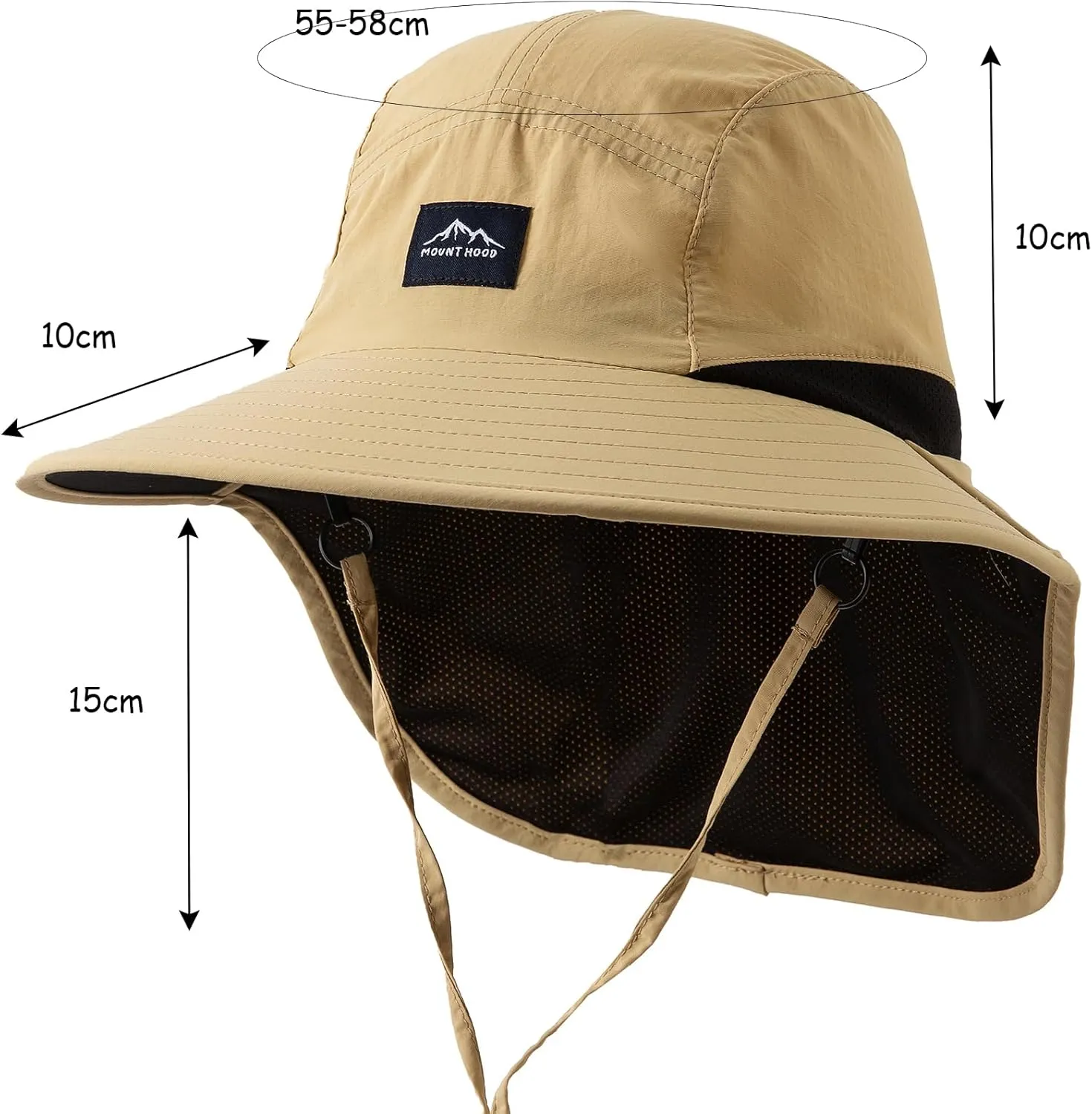 Sun Hats for Women Men Packable, Wide Brim Womens Sun Hat UPF 50 , Summer Hiking Fishing Travel Men Beach Hats with Neck Flap
