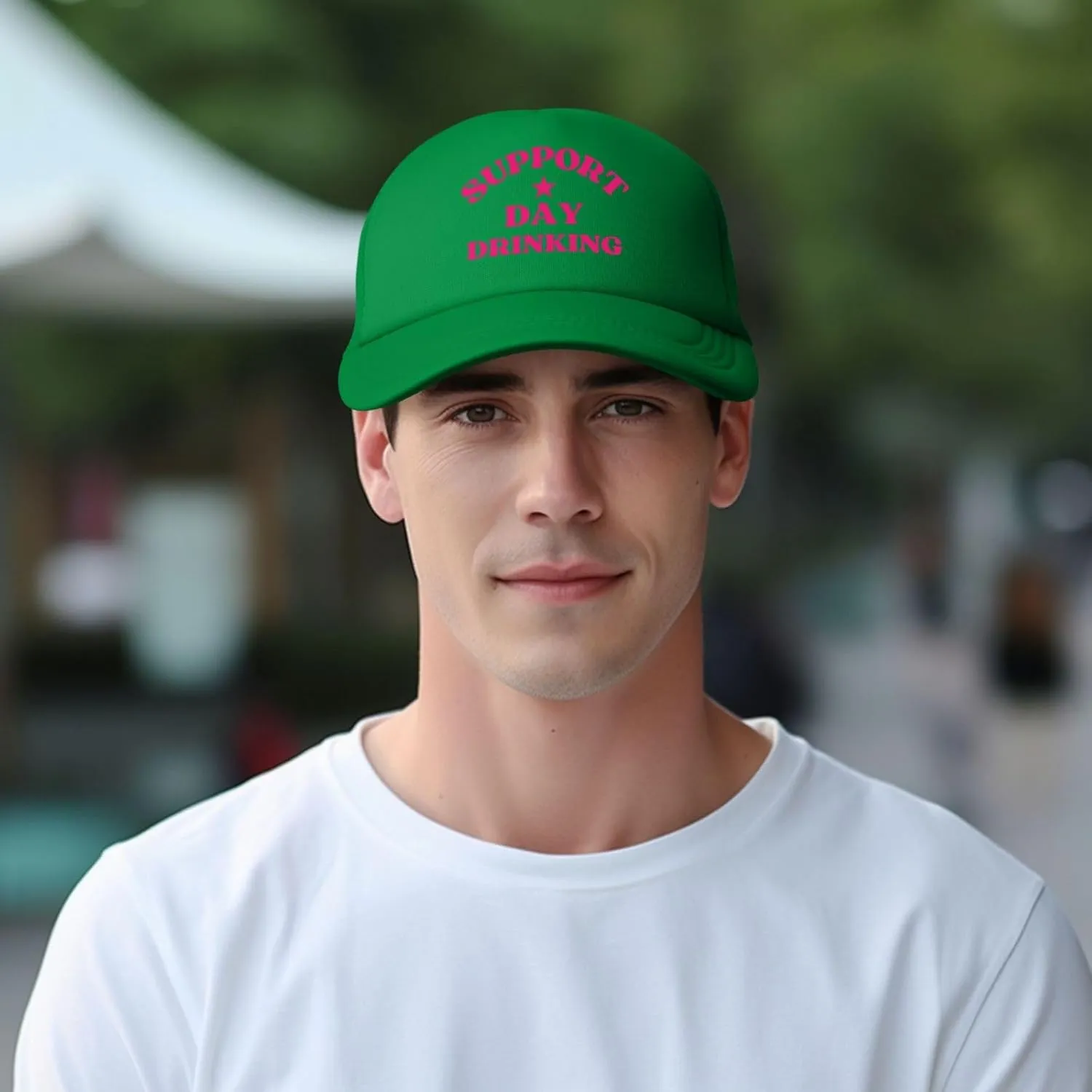 Support Day Drinking Mesh Hat I Support Day Drinking Mesh Cap Men Women Baseball Cap Dad Trucker Hat Gift