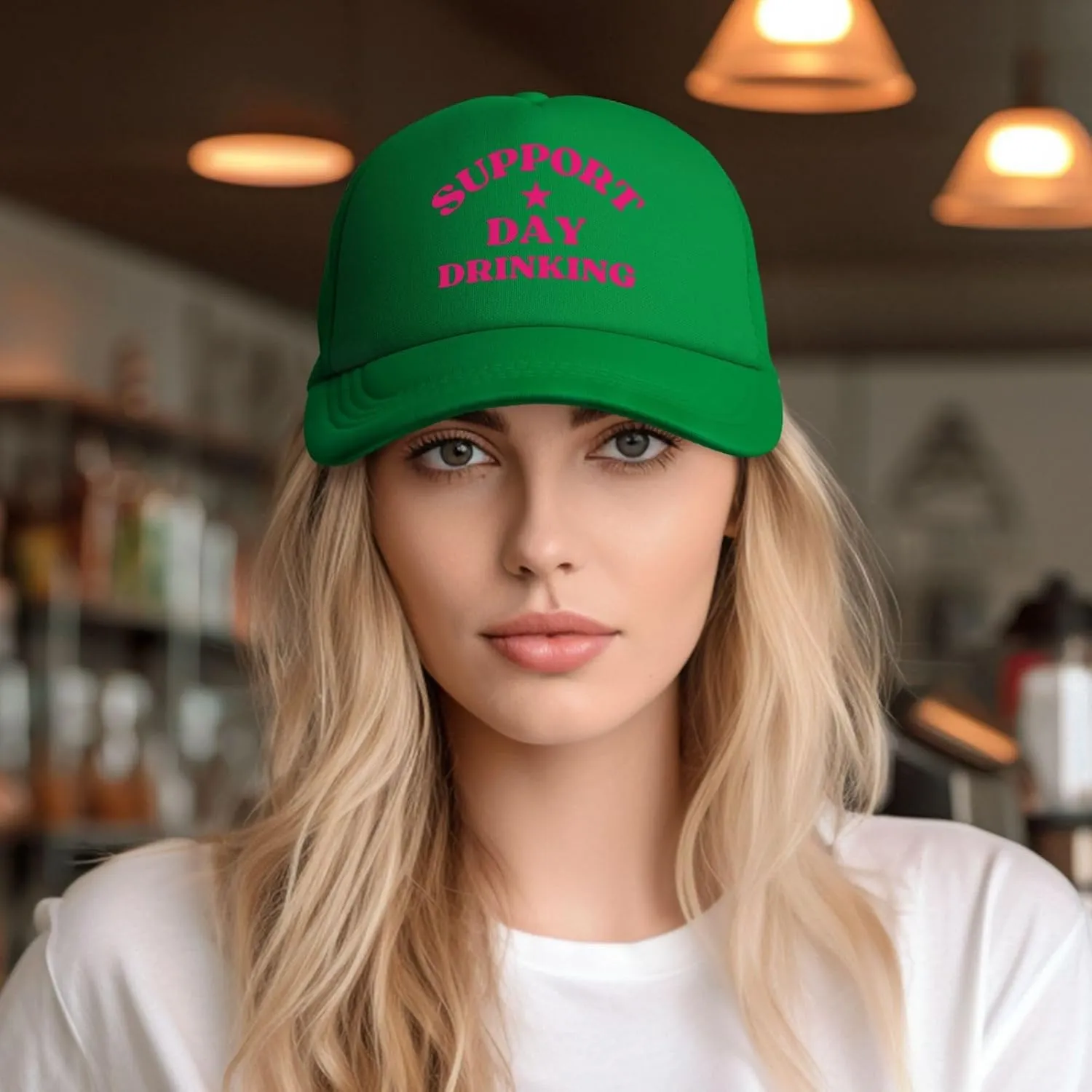 Support Day Drinking Mesh Hat I Support Day Drinking Mesh Cap Men Women Baseball Cap Dad Trucker Hat Gift