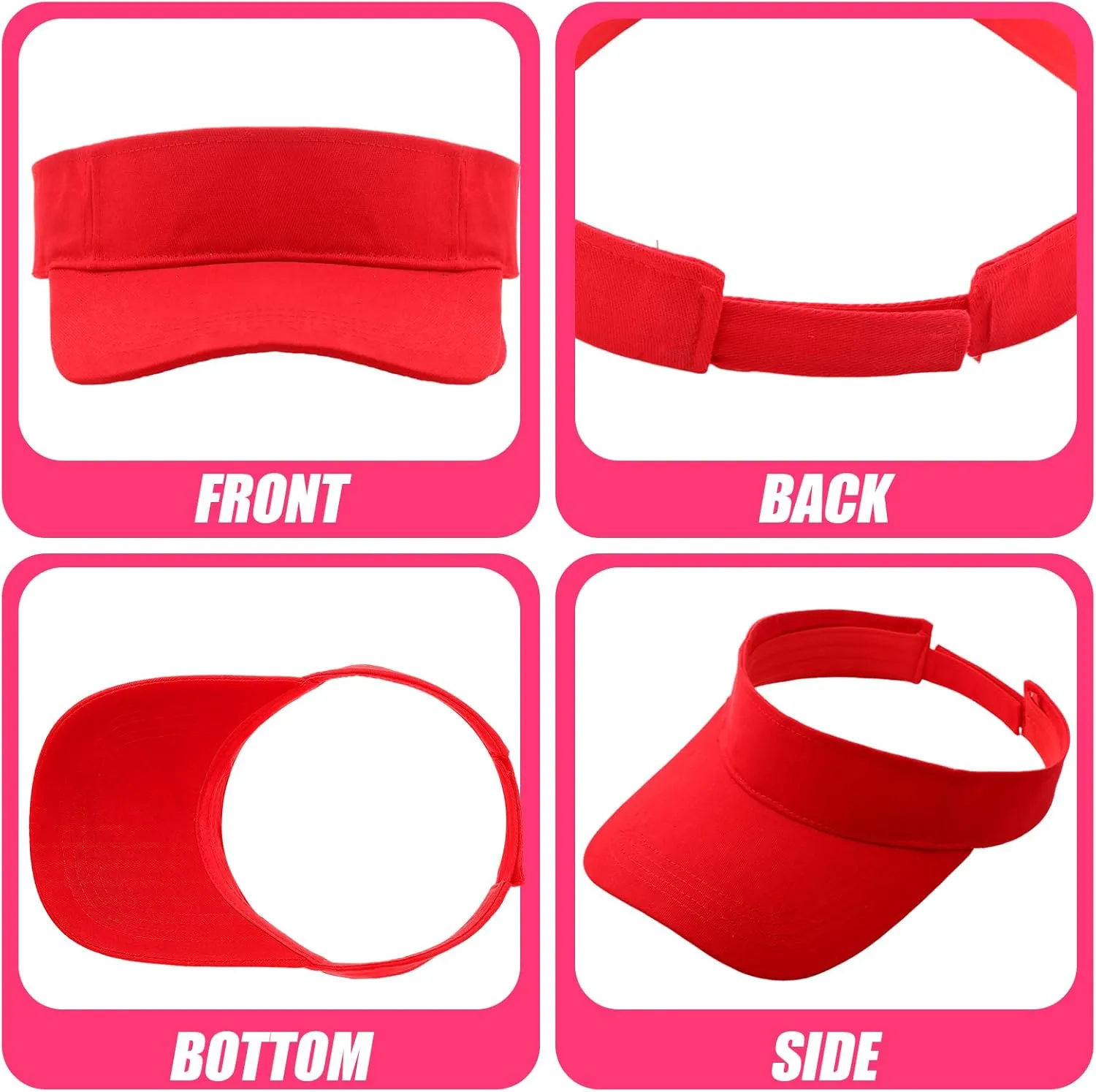 Syhood 15 Pieces Sun Visor Hats Sport Wear Athletic Sun Visor Caps Adjustable Sun Protection for Women Men