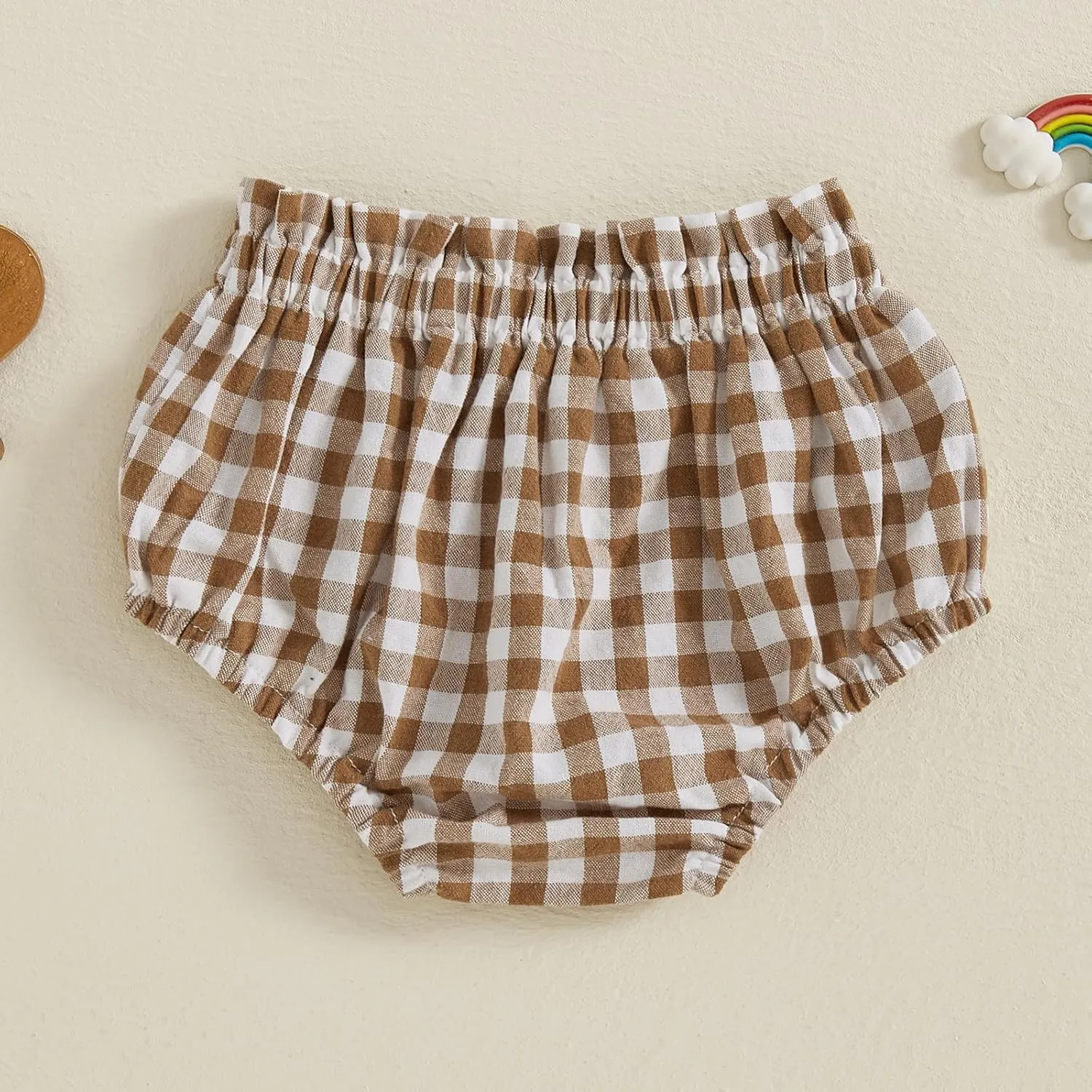 Toddler Baby Boy Girl Shorts Cotton Linen Plaid Bloomers Shorts Newborn Harem Shorts Bottoms