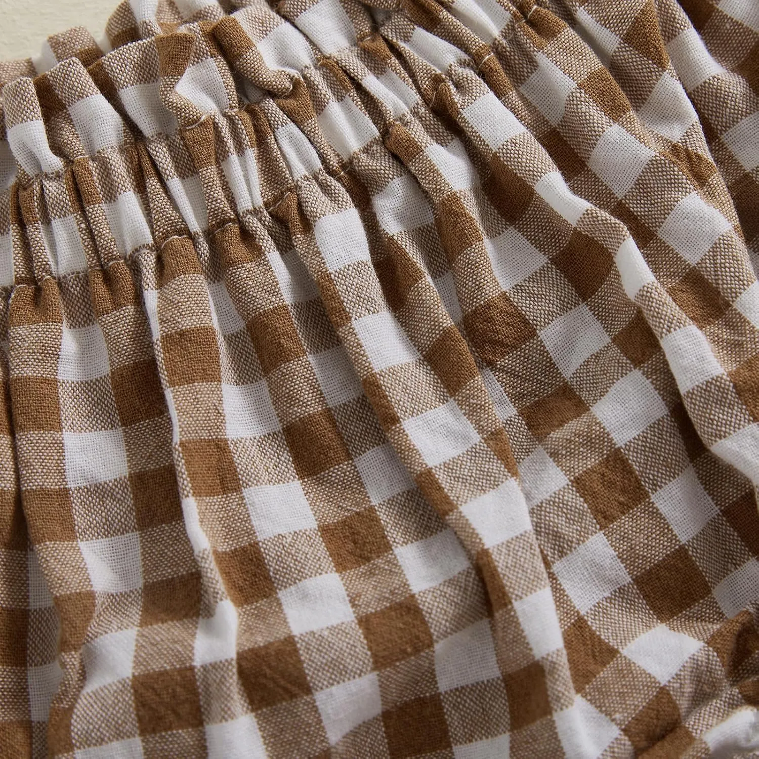 Toddler Baby Boy Girl Shorts Cotton Linen Plaid Bloomers Shorts Newborn Harem Shorts Bottoms