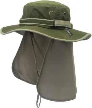 UPF 50  Sun Hats with Flap Neck Cover