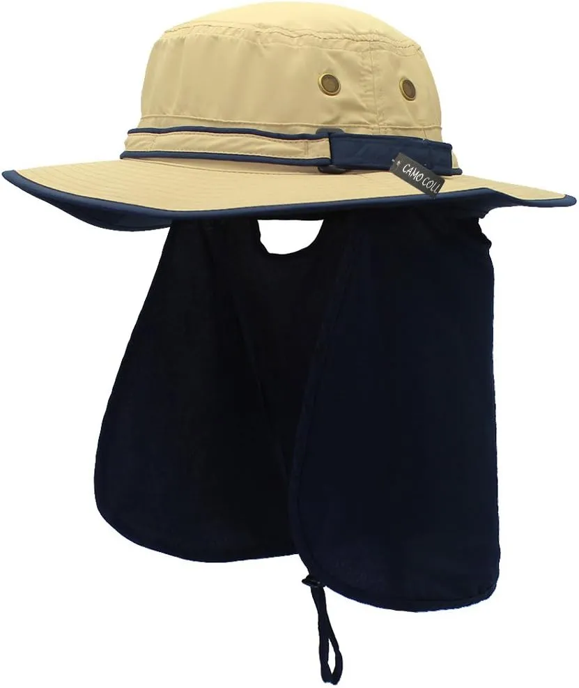 UPF 50  Sun Hats with Flap Neck Cover
