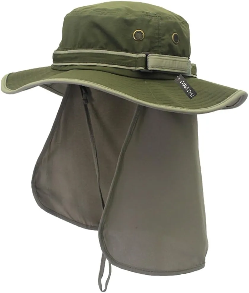 UPF 50  Sun Hats with Flap Neck Cover