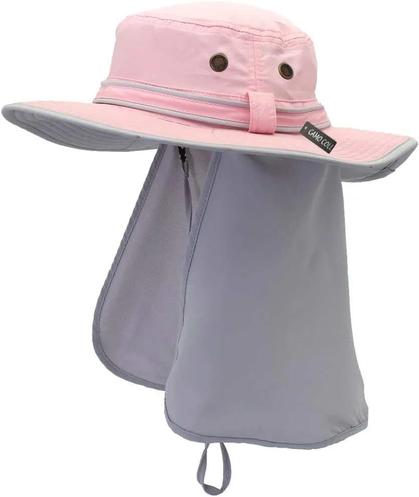 UPF 50  Sun Hats with Flap Neck Cover