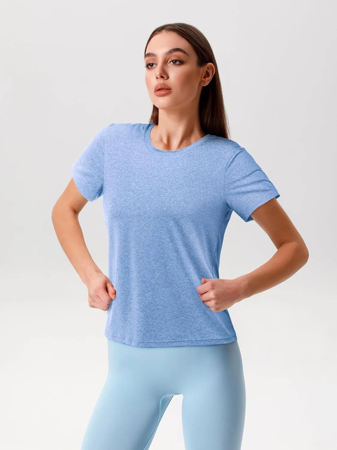 URATOT Women's Short Sleeve Moisture Wicking Athletic Gym T-Shirts Workout Shirts for Women Dry-Fit Summer Tops