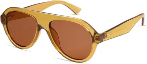 VANLINKER Retro Aviator Polarized Sunglasses for Men Women Trendy 70s Vintage Plastic Frame Sun Glasses VL9750