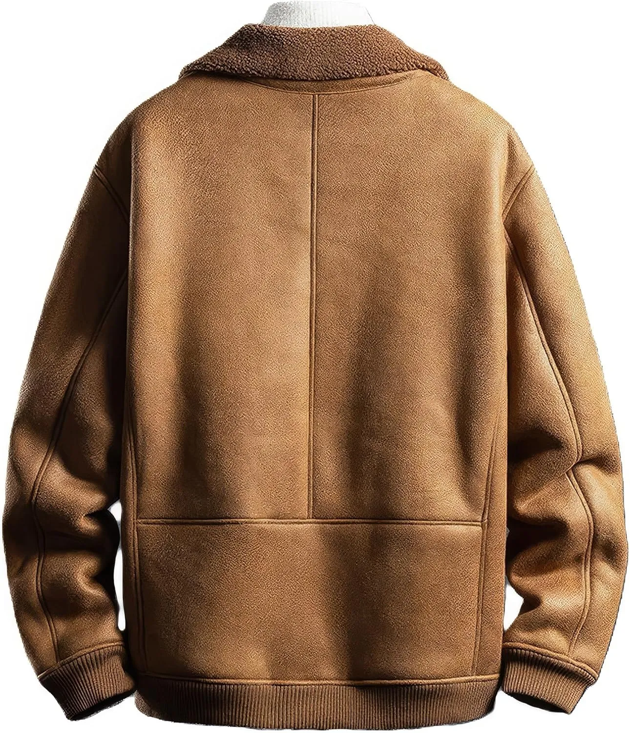 Vintage Distressed Bomber Genuine Sherpa Shearling Sheep Skin Leather Jacket Men -Faux Fur Lined Air Force G1 Military Jacket