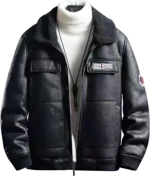 Vintage Distressed Bomber Genuine Sherpa Shearling Sheep Skin Leather Jacket Men -Faux Fur Lined Air Force G1 Military Jacket