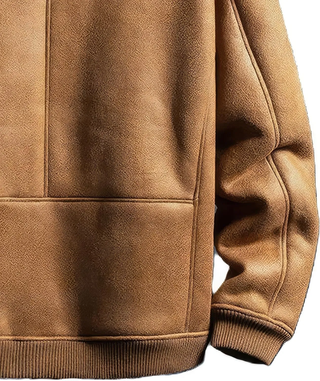 Vintage Distressed Bomber Genuine Sherpa Shearling Sheep Skin Leather Jacket Men -Faux Fur Lined Air Force G1 Military Jacket