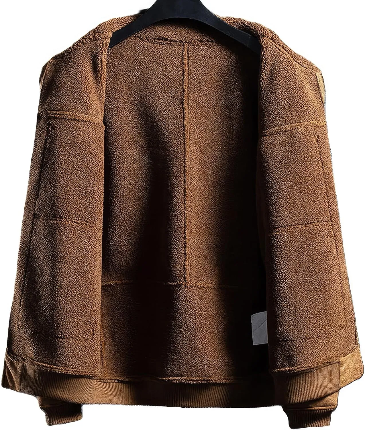 Vintage Distressed Bomber Genuine Sherpa Shearling Sheep Skin Leather Jacket Men -Faux Fur Lined Air Force G1 Military Jacket