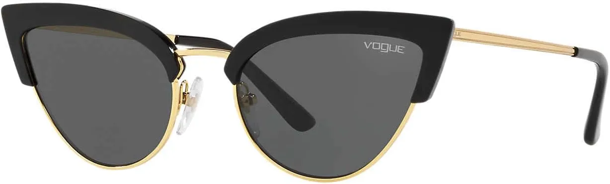 Vogue Eyewear Sunglasses Black Frame, Grey Classic Lenses, 55MM