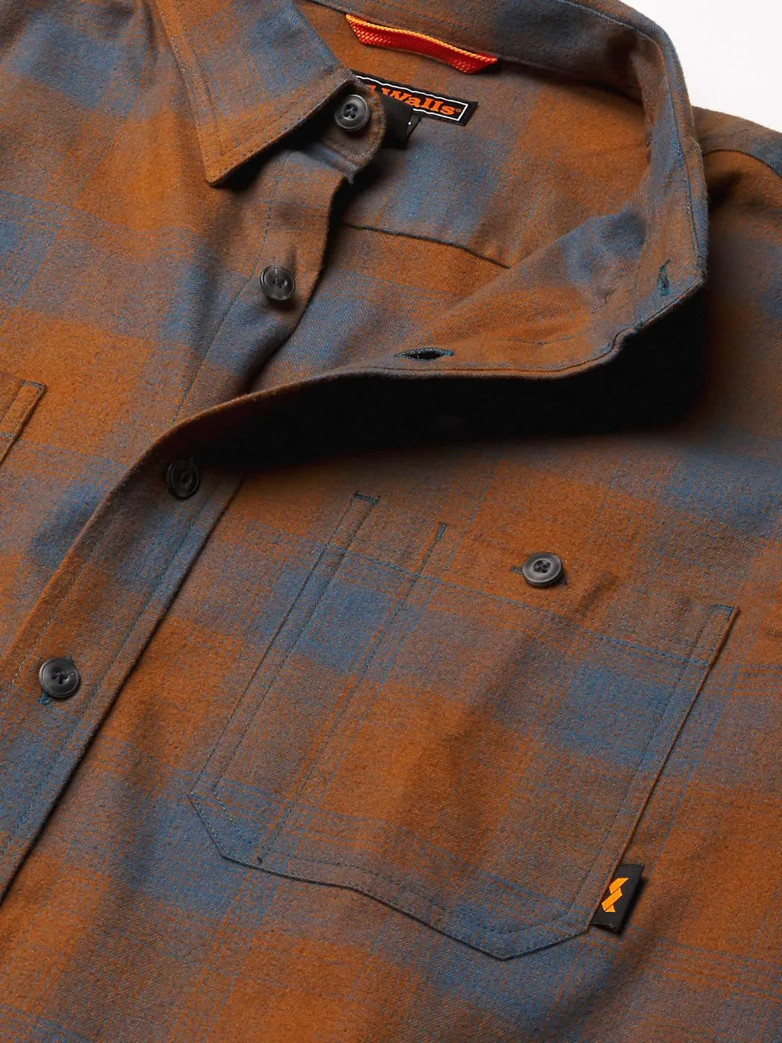 Walls Men's Longhorn Long Sleeve Midweight Stretch Flannel Shirt