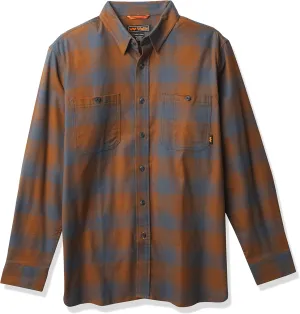 Walls Men's Longhorn Long Sleeve Midweight Stretch Flannel Shirt