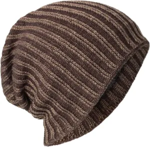 Winter Hats for Men Beanie Fashion Lightweight Cashmere Slouchy Cable Knit Hat Cuffed Soft Ski Skull Cap