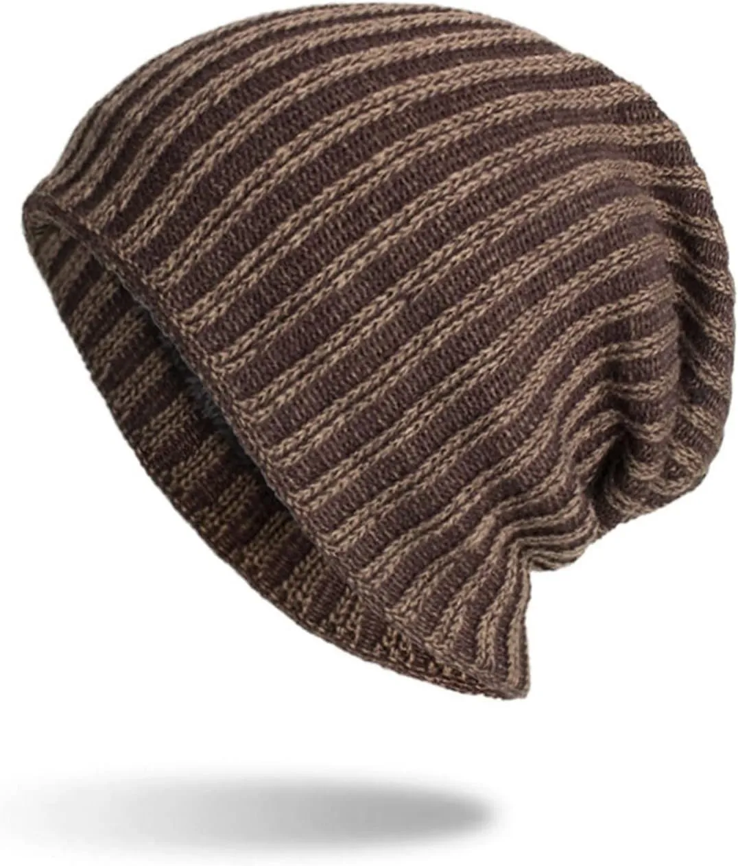 Winter Hats for Men Beanie Fashion Lightweight Cashmere Slouchy Cable Knit Hat Cuffed Soft Ski Skull Cap