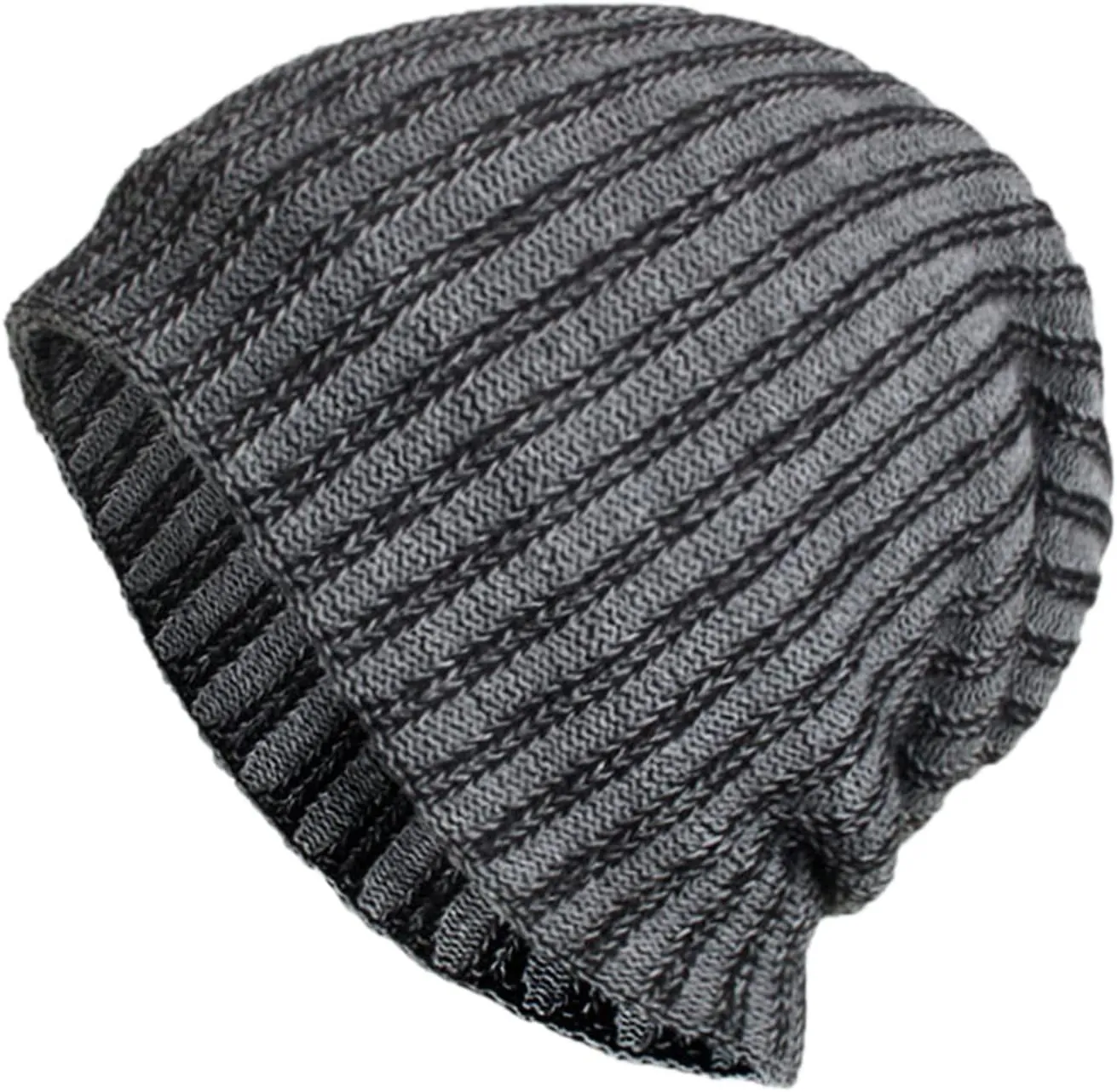 Winter Hats for Men Beanie Fashion Lightweight Cashmere Slouchy Cable Knit Hat Cuffed Soft Ski Skull Cap