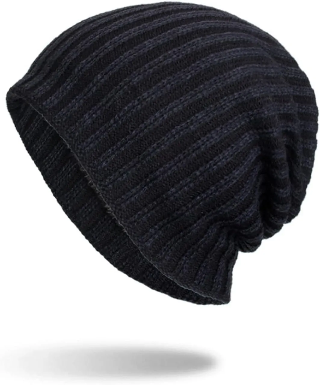 Winter Hats for Men Beanie Fashion Lightweight Cashmere Slouchy Cable Knit Hat Cuffed Soft Ski Skull Cap