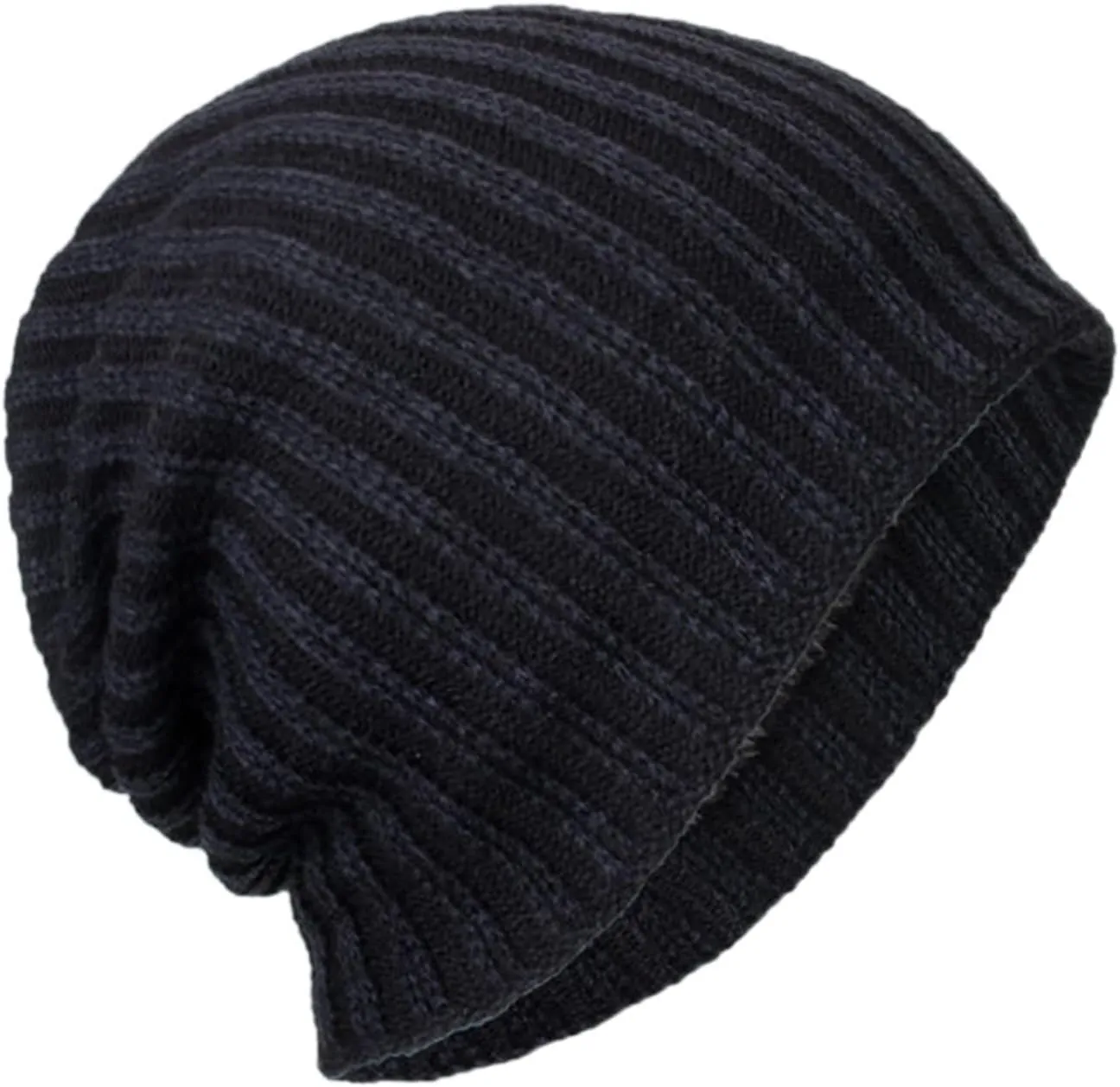 Winter Hats for Men Beanie Fashion Lightweight Cashmere Slouchy Cable Knit Hat Cuffed Soft Ski Skull Cap