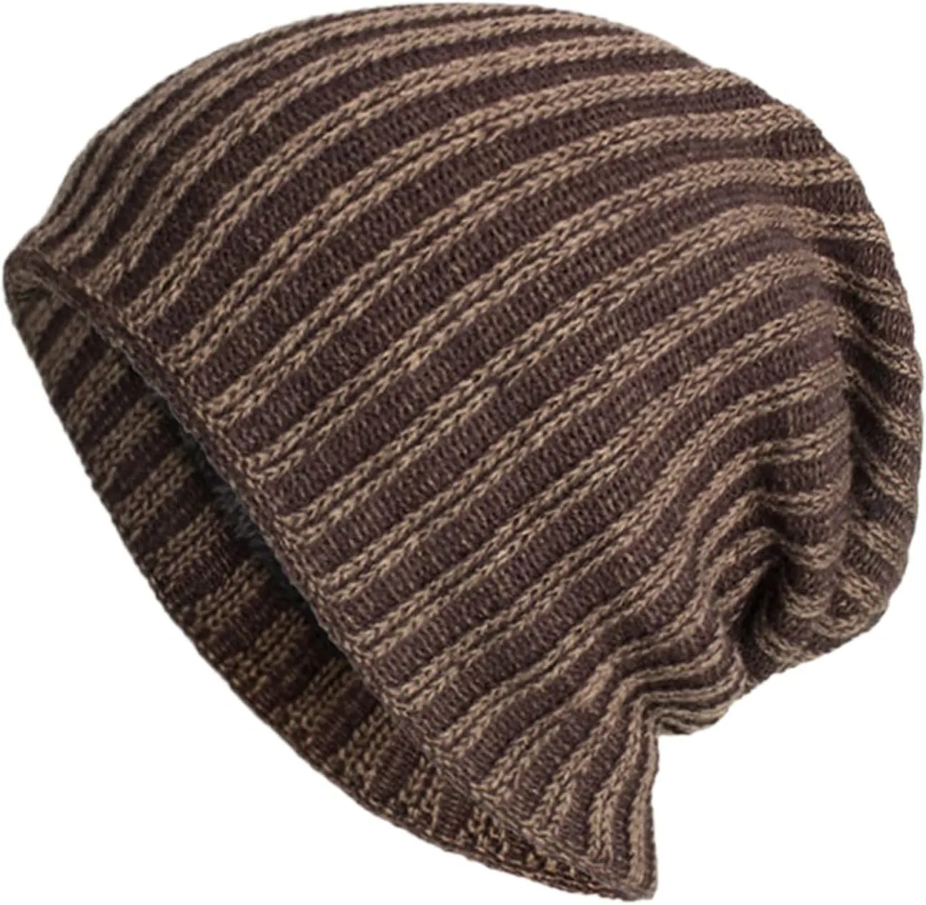 Winter Hats for Men Beanie Fashion Lightweight Cashmere Slouchy Cable Knit Hat Cuffed Soft Ski Skull Cap