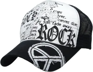 WITHMOONS Meshed Baseball Cap Skull Rhinestones Trucker Hat KR1751