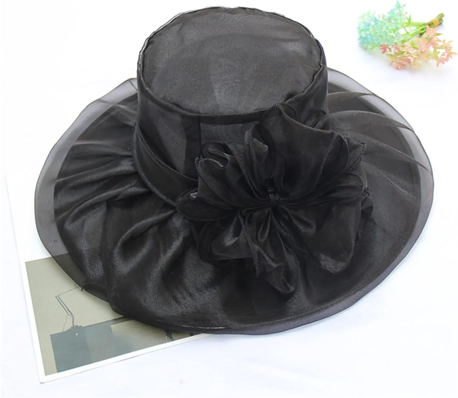 Women Summer Fascinators Hat Sun Church Wedding Hat Wide Brim Cocktail Tea Party Hat Women Fancy Hats
