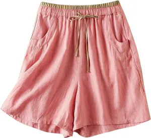 Womens Casual Shorts High Waisted 2025 Fashion Beach Shorts Cute Summer Shorts Comfy Solid Shorts with Pockets