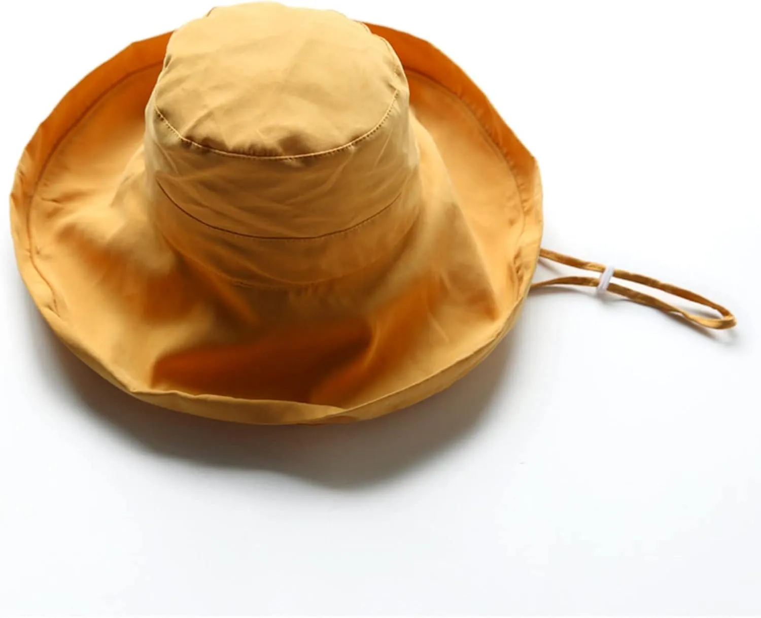 Women's Cotton Wide Brim Sun Hats Vintage Cloche Bucket Hats Rollable Fisherman Sun Cap Beach Travel Accessories