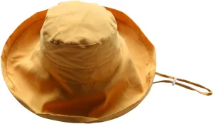 Women's Cotton Wide Brim Sun Hats Vintage Cloche Bucket Hats Rollable Fisherman Sun Cap Beach Travel Accessories
