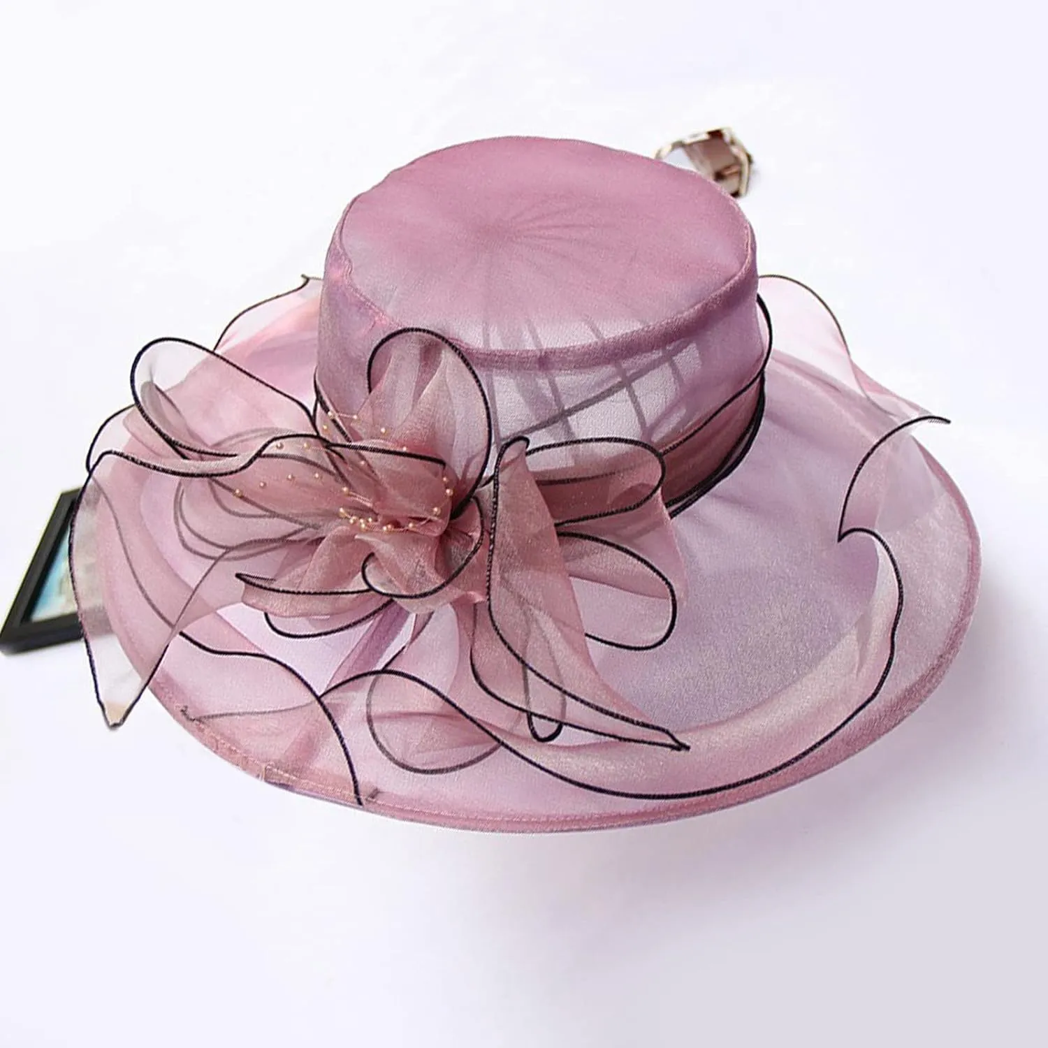 Womens Kentucky Church Derby Hats Fascinators Womens Summer Tea Party Hats Wide Brim Organza Church Hats Sun Hats