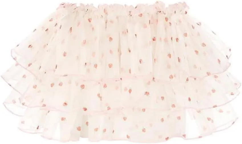 Womens Layered Ruffle Mini Skirt Y2k Pleated Lace Lingerie Skirt Mesh Tulle Elastic Frilly Fairy Princess Lolita Skirt