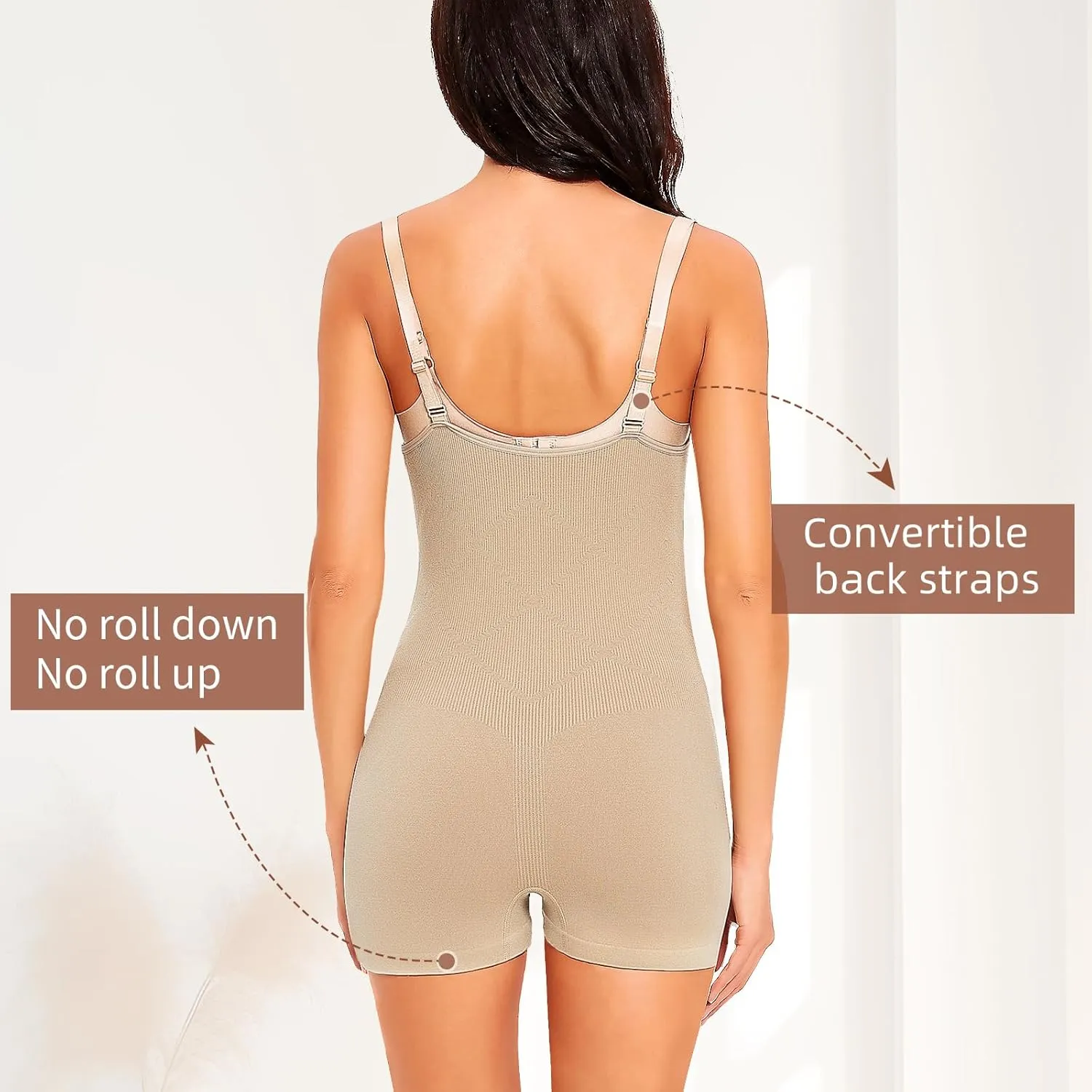 Women's Maternity Bodysuit Pregnancy Shapewear Shorts Bustless Sleeveless Tank Top Belly Support Rib Romper Jumpsuit