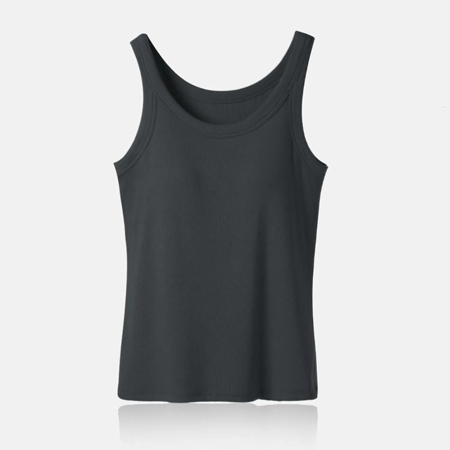 Women's Seamless Built in Bra Tank Tops for Yoga Gym Running Lightweight Moisture Wicking Summer Activewear