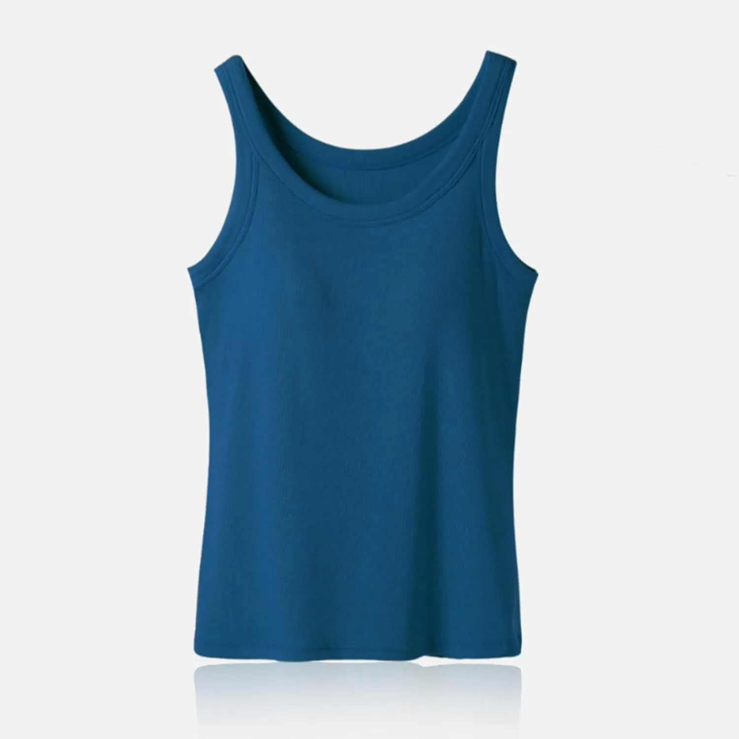 Women's Seamless Built in Bra Tank Tops for Yoga Gym Running Lightweight Moisture Wicking Summer Activewear