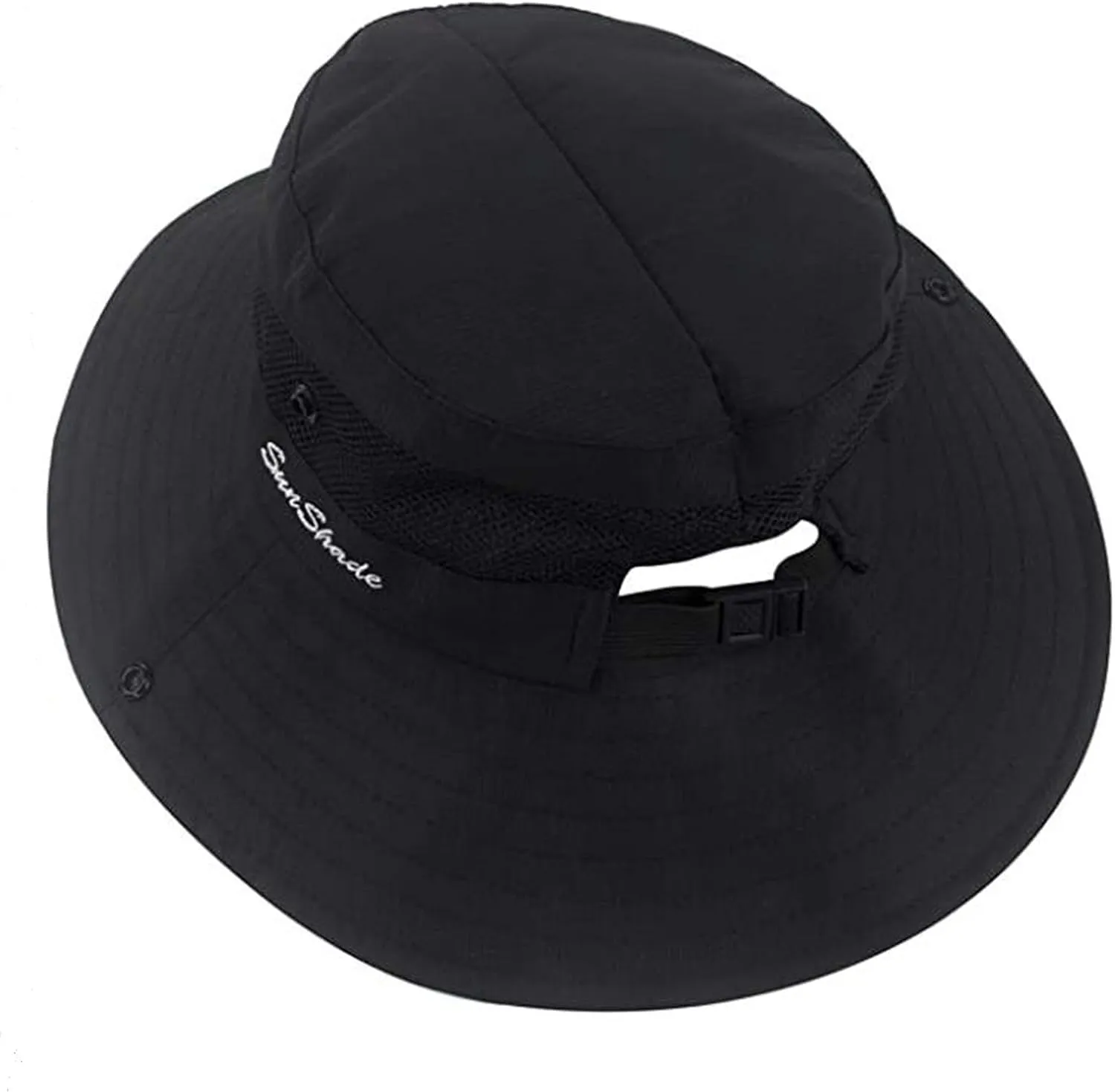 Womens Summer Quick-Dry-Sun-Hat Outdoor - Mesh Wide Brim UV-Protection Beach Fishing Hat with Ponytail Hole Foldable