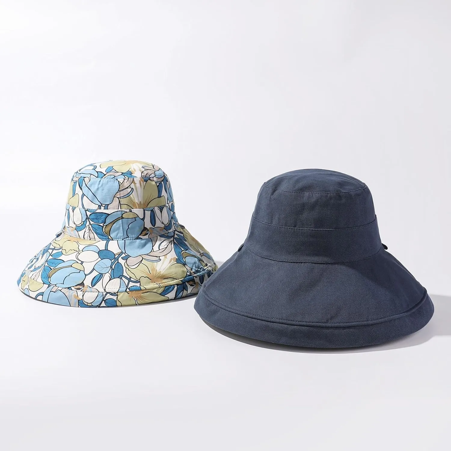 Womens Sun Hats UPF 50  with Wide Brim Double Sided Wearable Summer Outdoor Foldable Beach Travel Fishing Hat