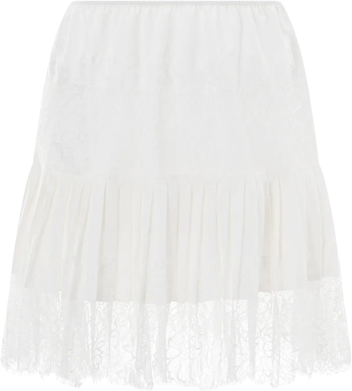 Womens Y2k Tiered Lace Mini Skirt Low Rise Pleated Ruffle Lace Trim Half Slip Skirt Layered Flowy Skirts Underskirt
