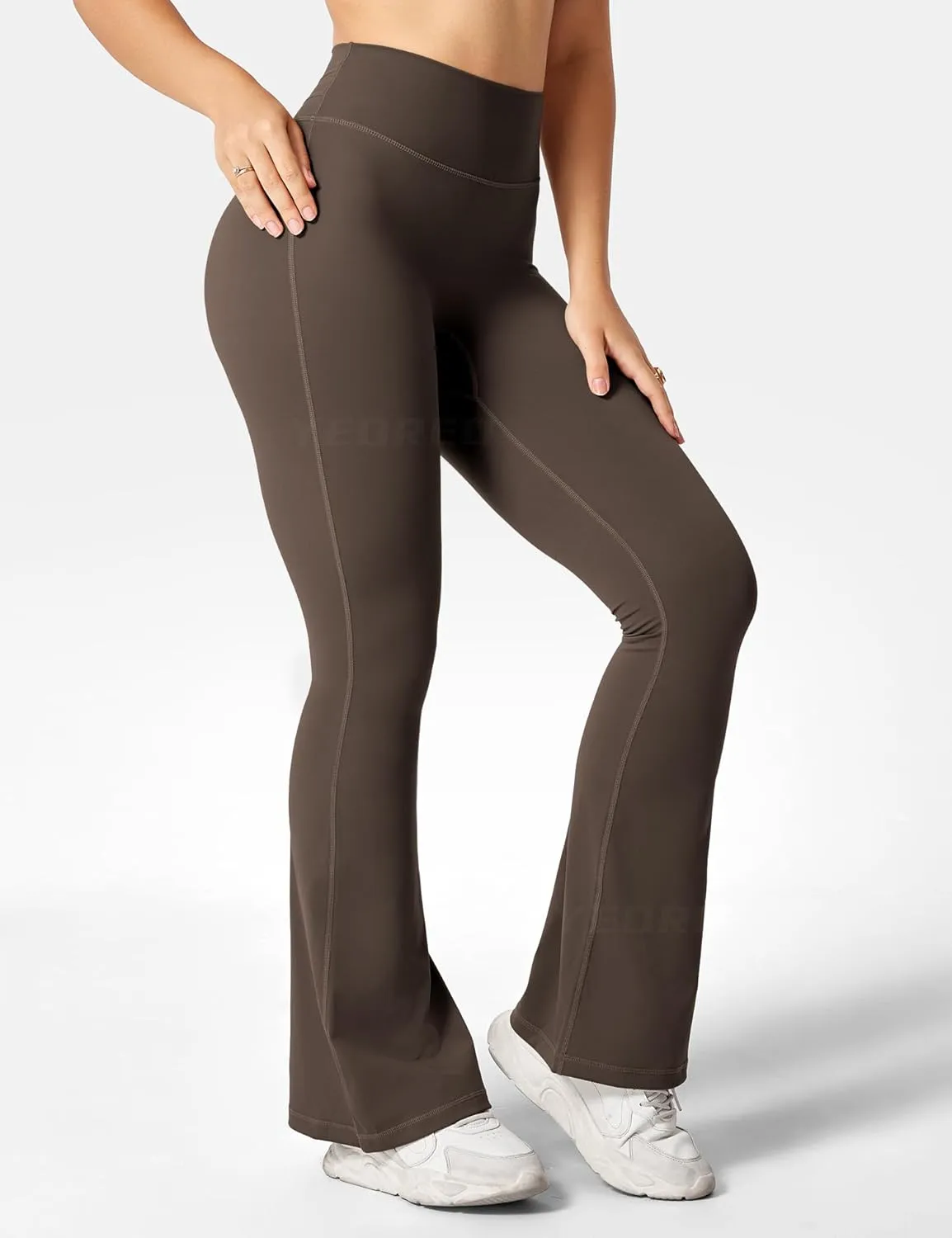 YEOREO Flare Leggings for Women Lynnie Bell Bottom Yoga Pants High Waisted Tummy Control Bootcut Workout Leggings