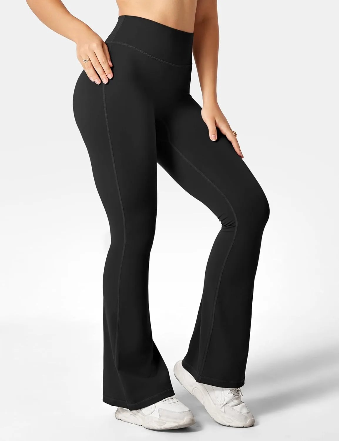 YEOREO Flare Leggings for Women Lynnie Bell Bottom Yoga Pants High Waisted Tummy Control Bootcut Workout Leggings