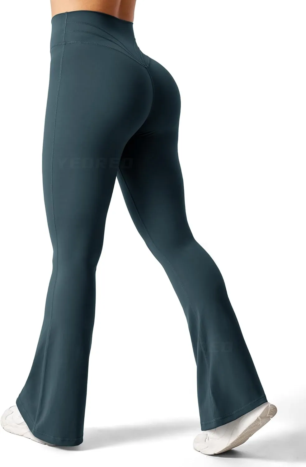 YEOREO Flare Leggings for Women Lynnie Bell Bottom Yoga Pants High Waisted Tummy Control Bootcut Workout Leggings