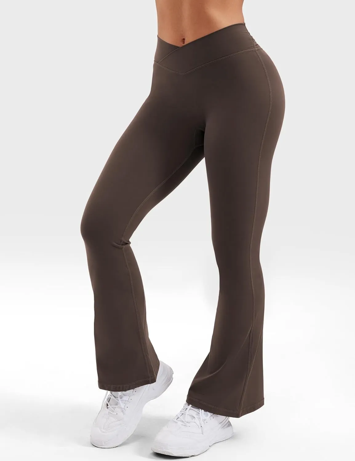 YEOREO V Waist Flare Leggings for Women Yoga Pants High Tummy Control Bootcut Workout Leggings