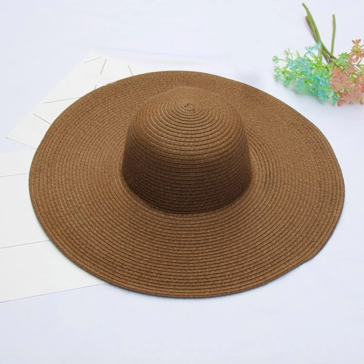 YOLAI Women's Folable Floppy Hat Wide Brim Sun Protective/Hat Summer Sun Protective Beach Cap