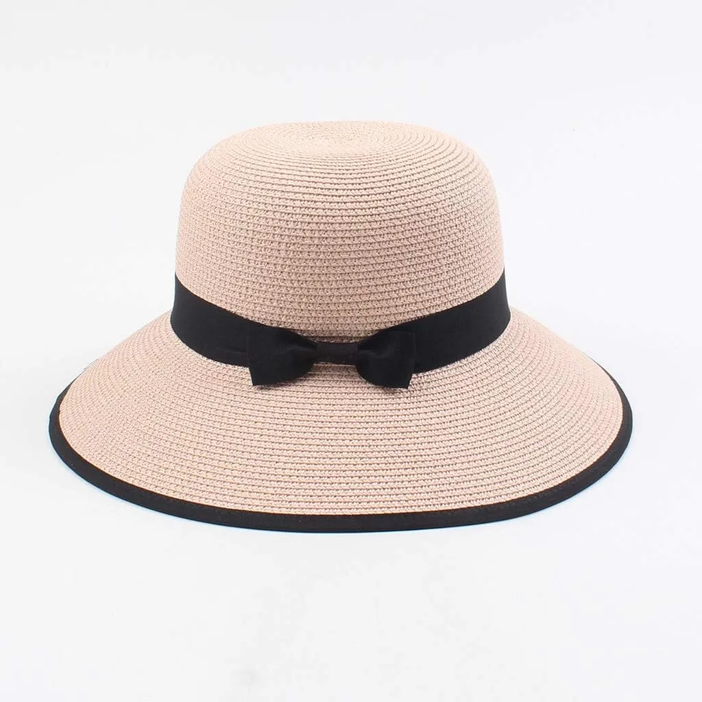 YOLAI Women's Sun Beach/Hat Foldable Floppy Hats Summer Sun Protective Wide Brim Cap for Travel Beach